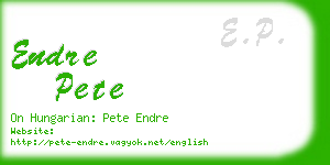 endre pete business card
